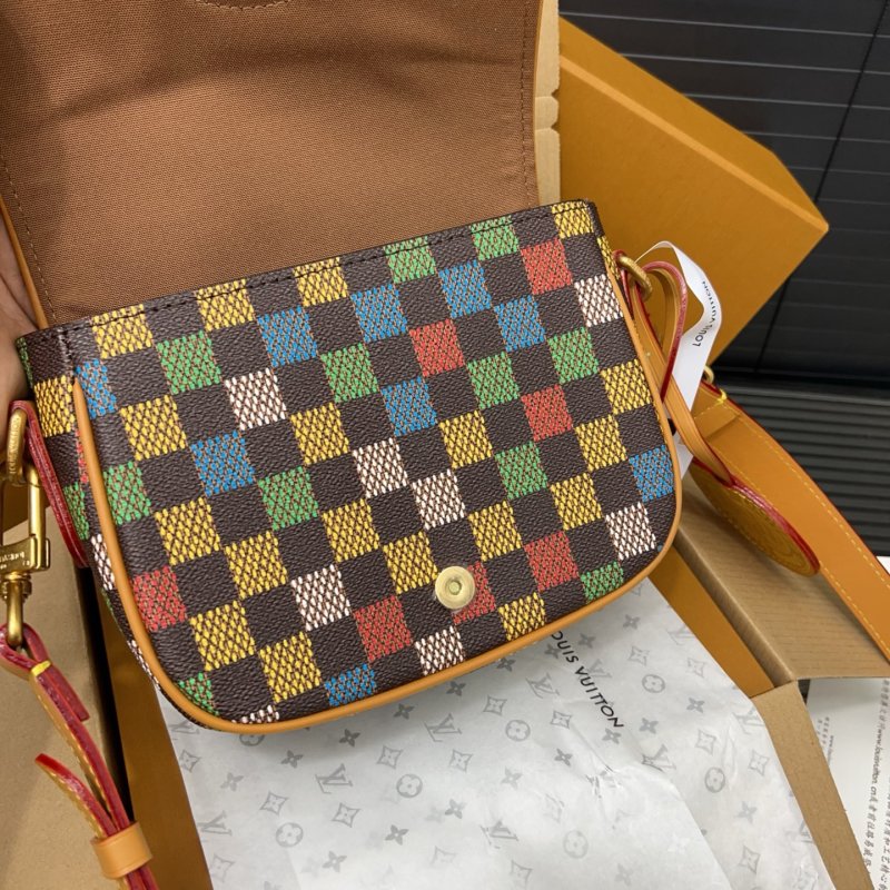 Louis Vuitton Montsouris Crossbody Bag Multicolor Damier view