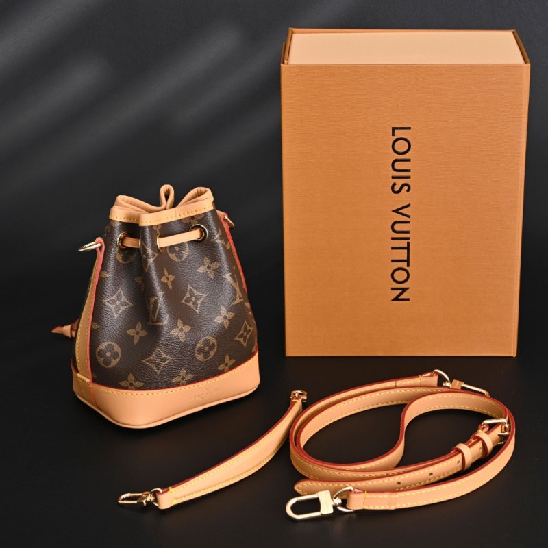 Louis Vuitton Nano Noé Monogram Bucket Bag with Strap