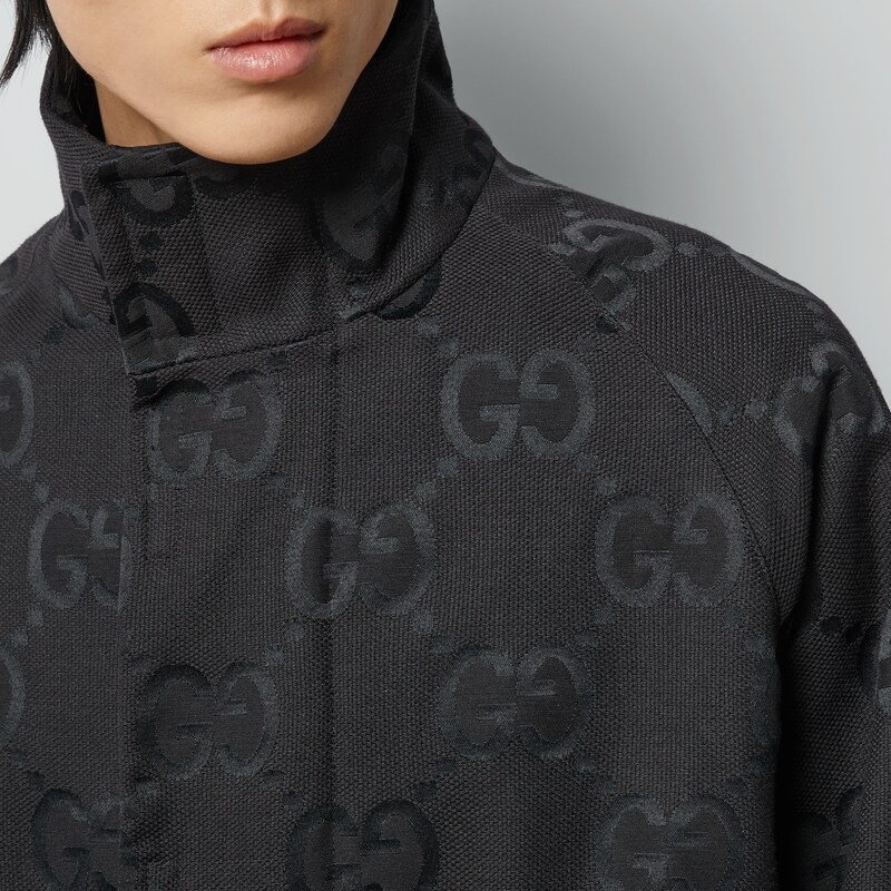 Gucci Black Monogram Jacquard Jacket