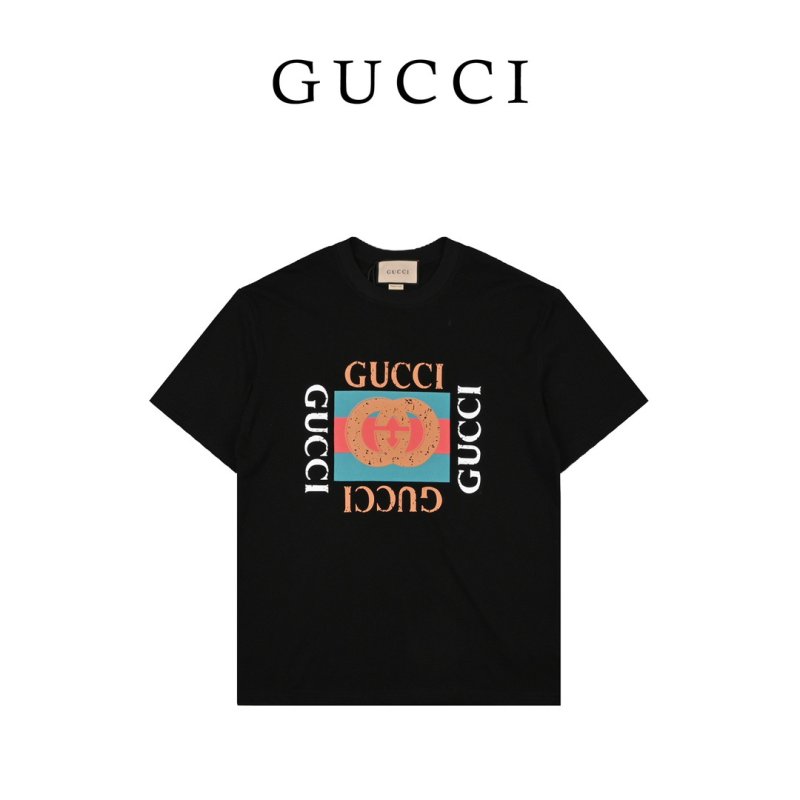 Gucci Black Logo Graphic T-Shirt view