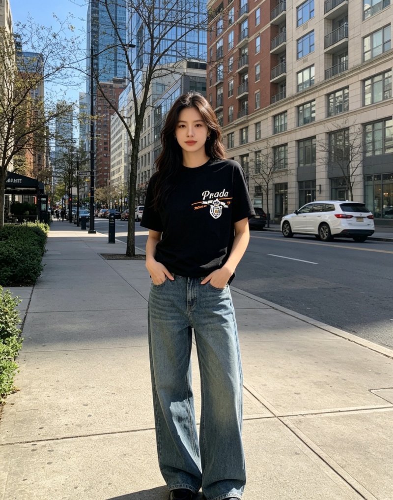Prada Black Logo Short Sleeve T-Shirt view