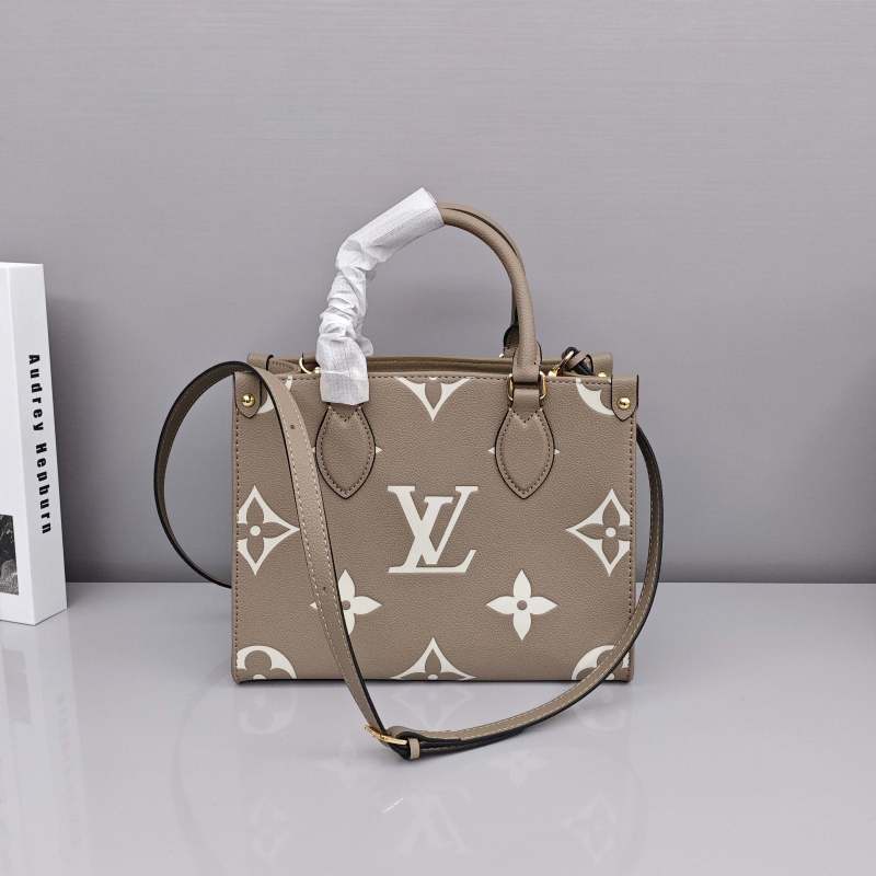 Louis Vuitton OnTheGo Monogram Empreinte Tote Bag Beige view