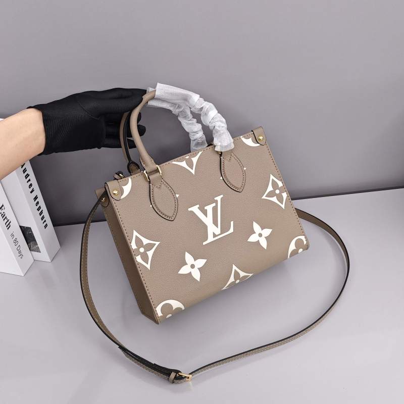 Louis Vuitton OnTheGo Monogram Empreinte Tote Bag Beige view