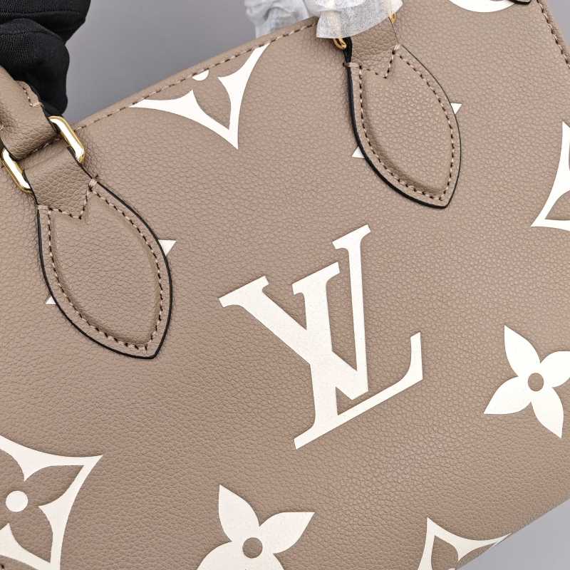 Louis Vuitton OnTheGo Monogram Empreinte Tote Bag Beige view