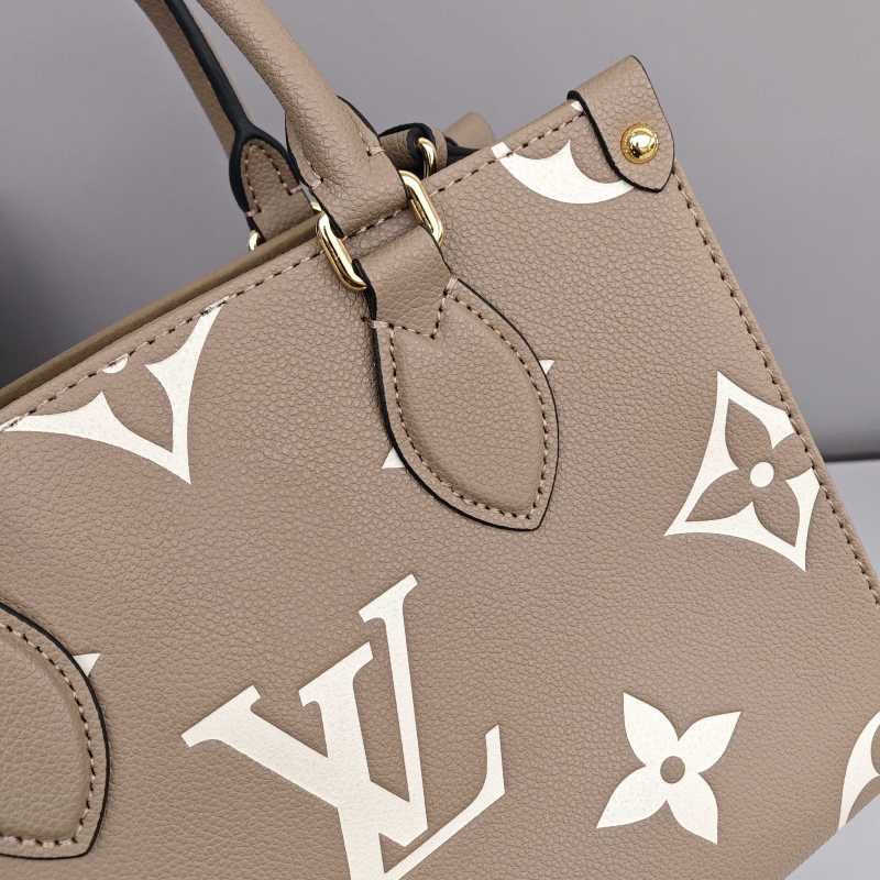 Louis Vuitton OnTheGo Monogram Empreinte Tote Bag Beige view