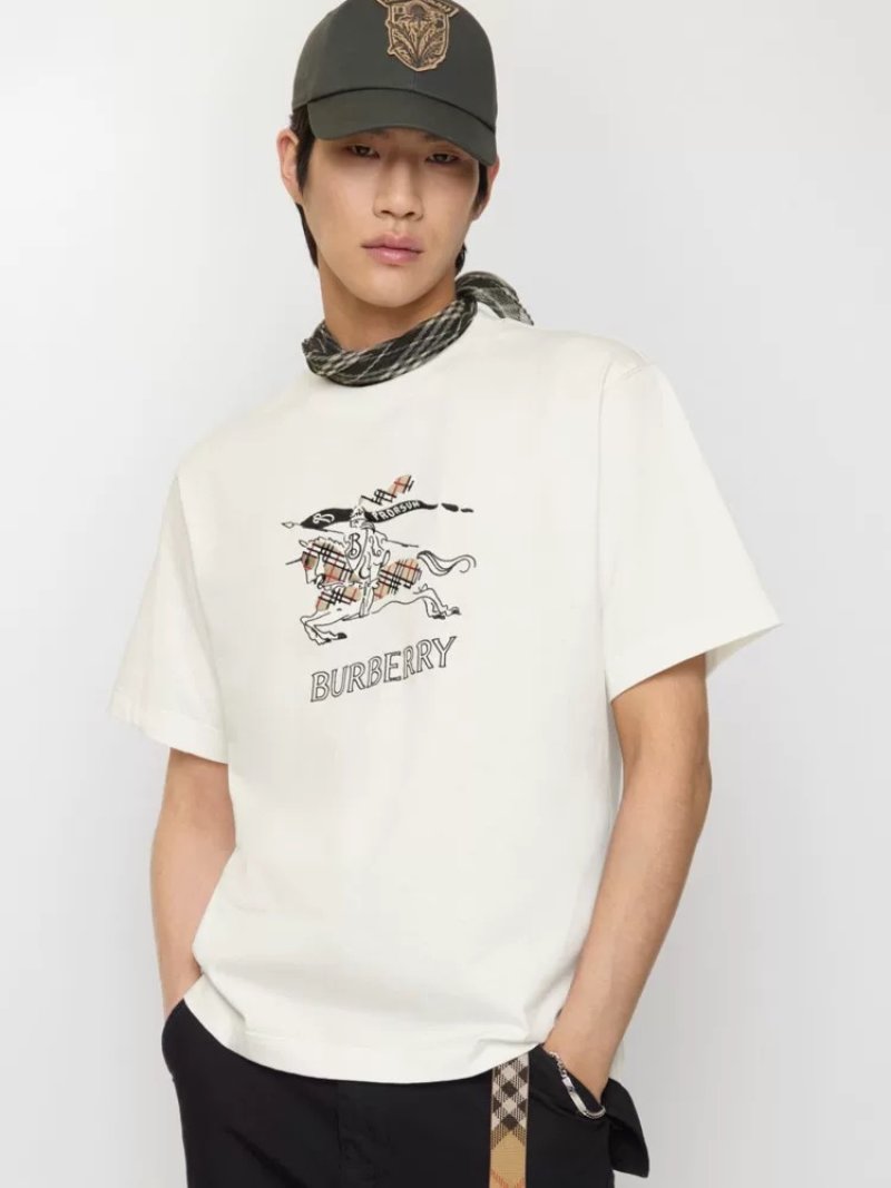 Burberry Equestrian Logo White T-Shirt view