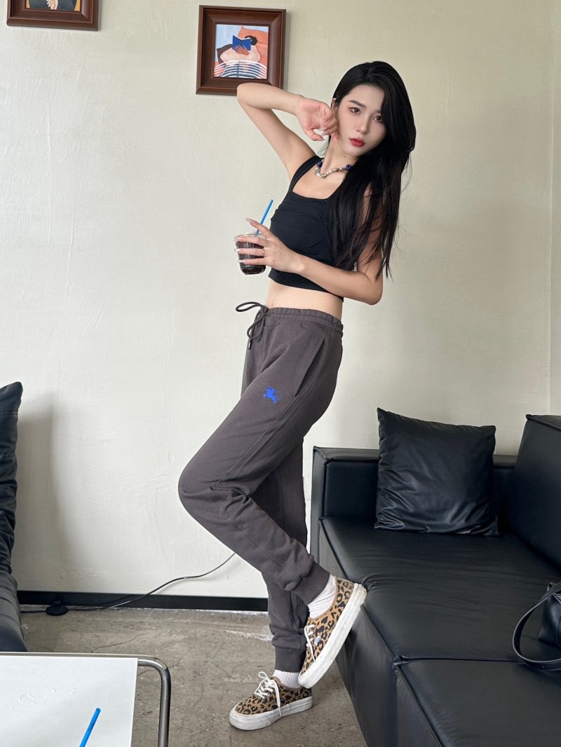 Charcoal Grey Drawstring Joggers with Embroidered Logo