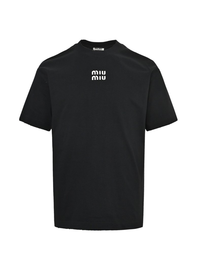 Miu Miu Logo Black Short Sleeve T-Shirt view