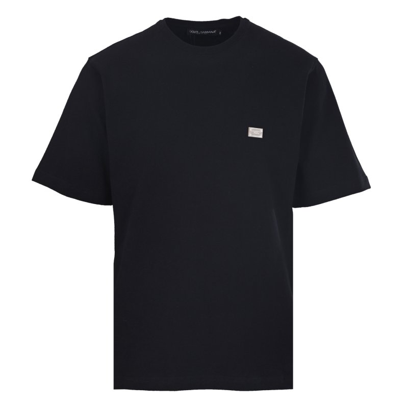 Black Newspaper Print T-Shirt with Small Badge view