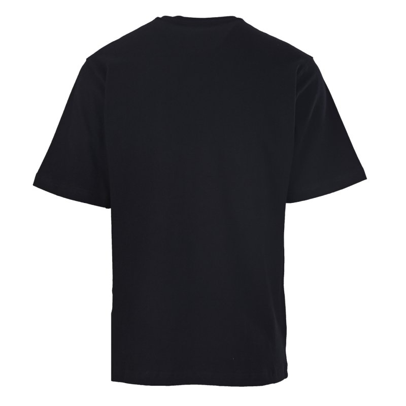 Black Newspaper Print T-Shirt with Small Badge view