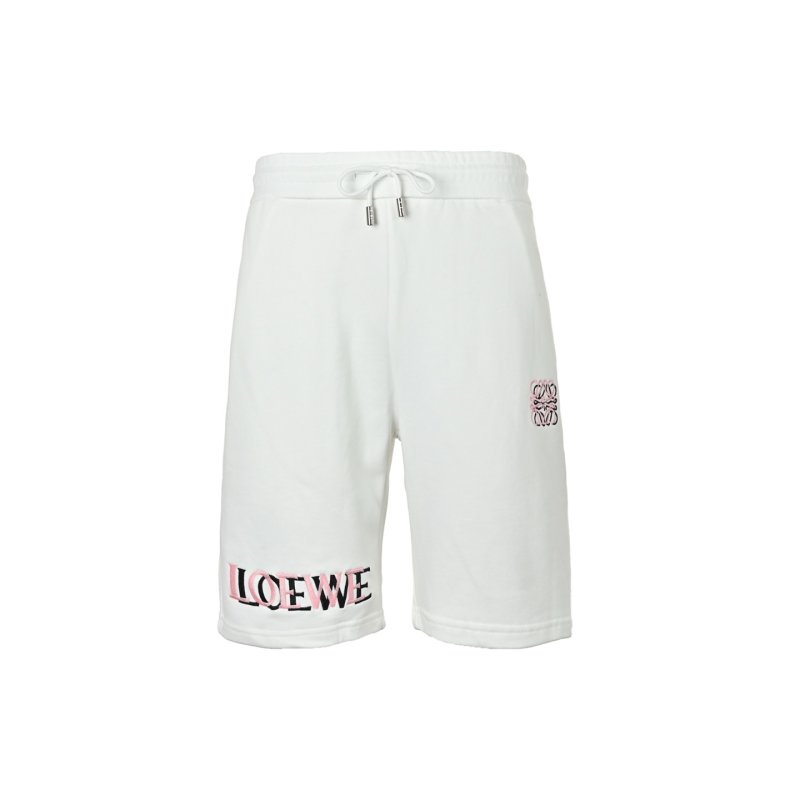 Loewe White Embroidered Shorts view