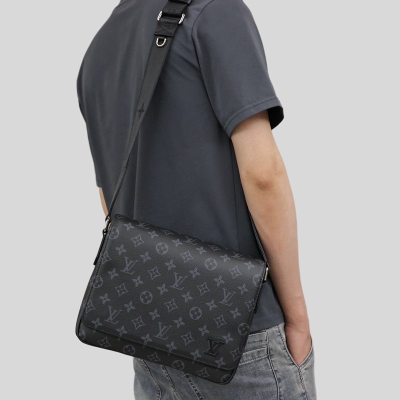 Coach Signature Monogram Charcoal Leather Backpack view