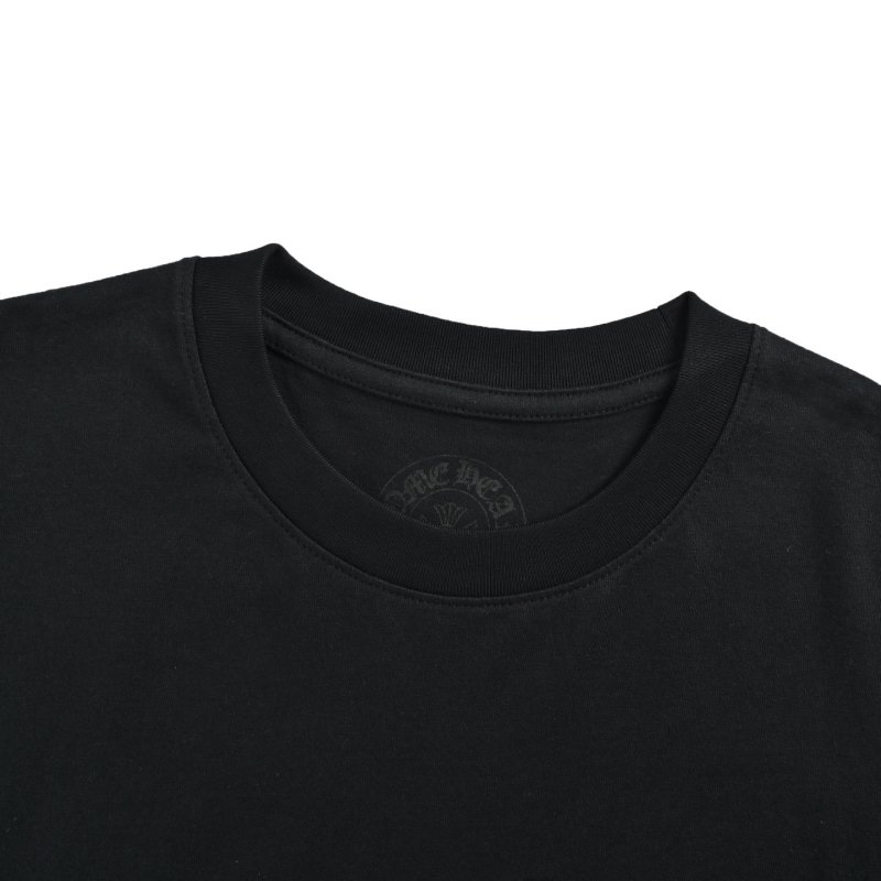 Chrome Hearts Black T-Shirt with Red Horseshoe Logo view