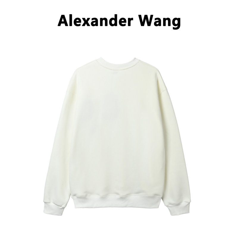 Alexander Wang 25FW Shadow Letter Crew Neck Sweatshirt White view