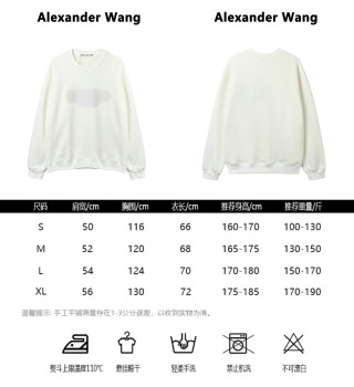 Alexander Wang 25FW Shadow Letter Crew Neck Sweatshirt White view 12
