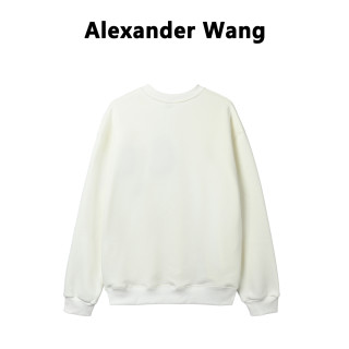 Alexander Wang 25FW Shadow Letter Crew Neck Sweatshirt White view 2