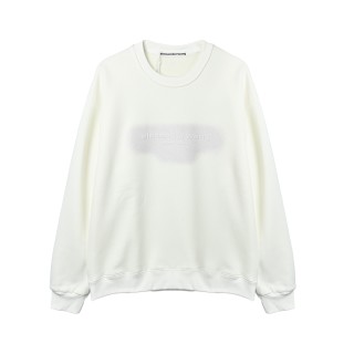 Alexander Wang 25FW Shadow Letter Crew Neck Sweatshirt White view 3