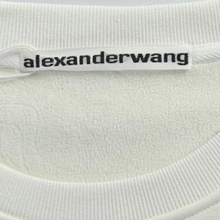 Alexander Wang 25FW Shadow Letter Crew Neck Sweatshirt White view 5