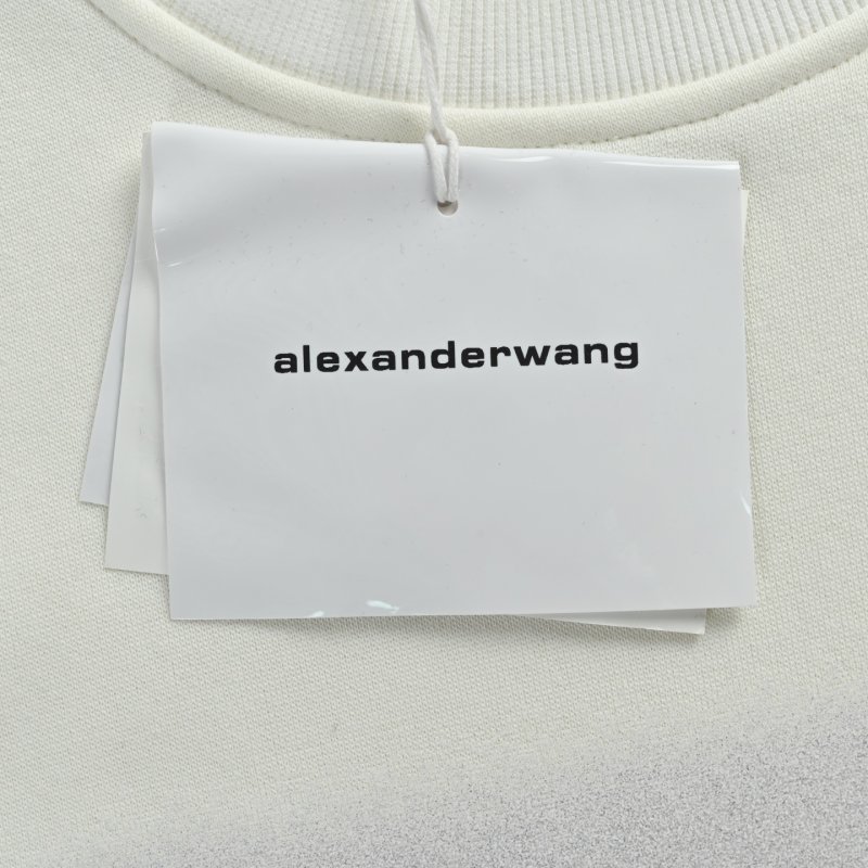 Alexander Wang 25FW Shadow Letter Crew Neck Sweatshirt White view