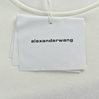 Alexander Wang 25FW Shadow Letter Crew Neck Sweatshirt White view 7
