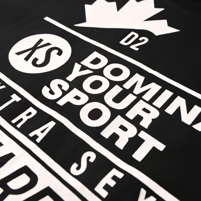 Dsquared2 Maple Leaf Graphic Black T-Shirt view