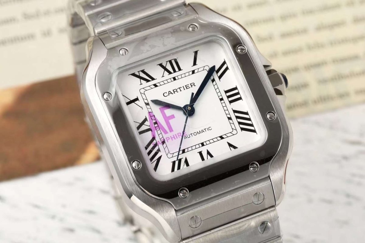Cartier Santos Mechanical Silver Watch view