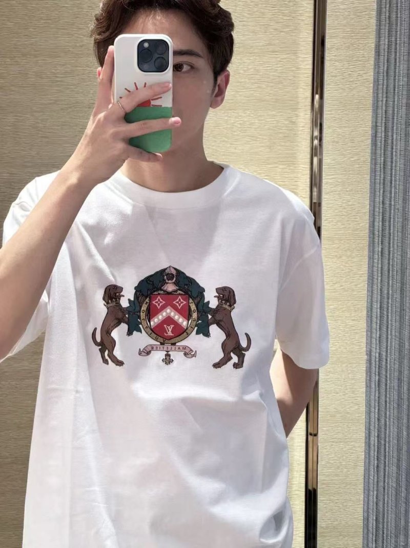 Louis Vuitton Crest Emblem White T-Shirt