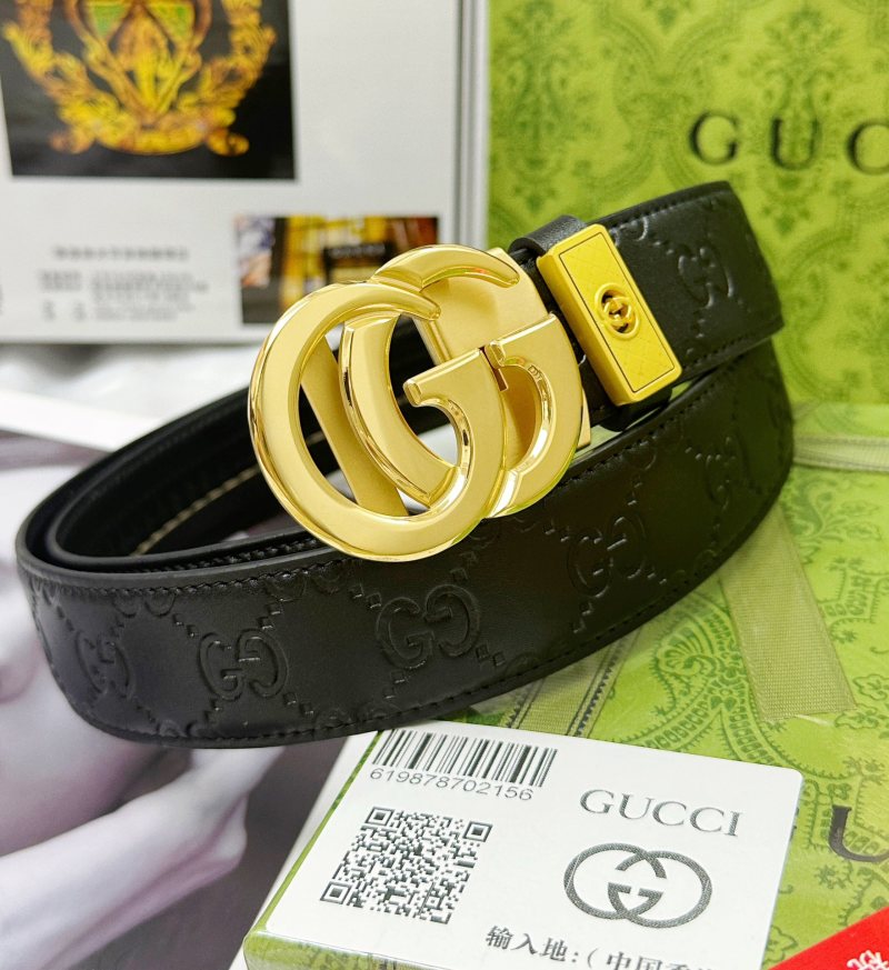Gucci GG Marmont Black Leather Automatic Buckle Belt