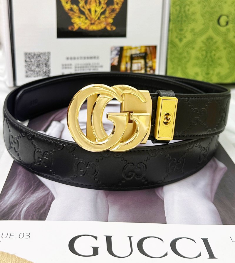 Gucci GG Marmont Black Leather Automatic Buckle Belt view