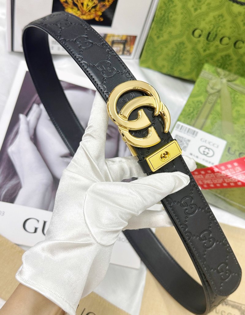 Gucci GG Marmont Black Leather Automatic Buckle Belt view
