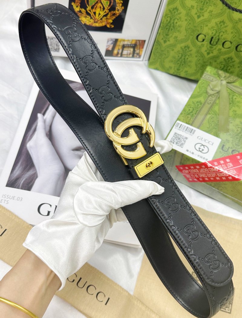 Gucci GG Marmont Black Leather Automatic Buckle Belt view