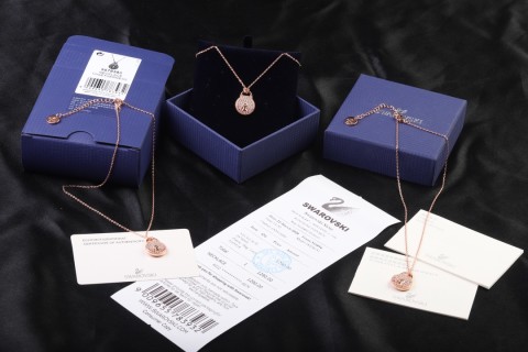 Swarovski Lock Love Gold Crystal Pendant Necklace view 3