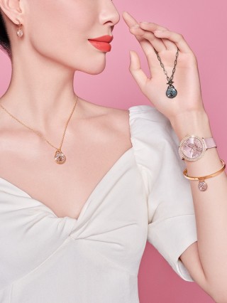Swarovski Lock Love Gold Crystal Pendant Necklace view 6
