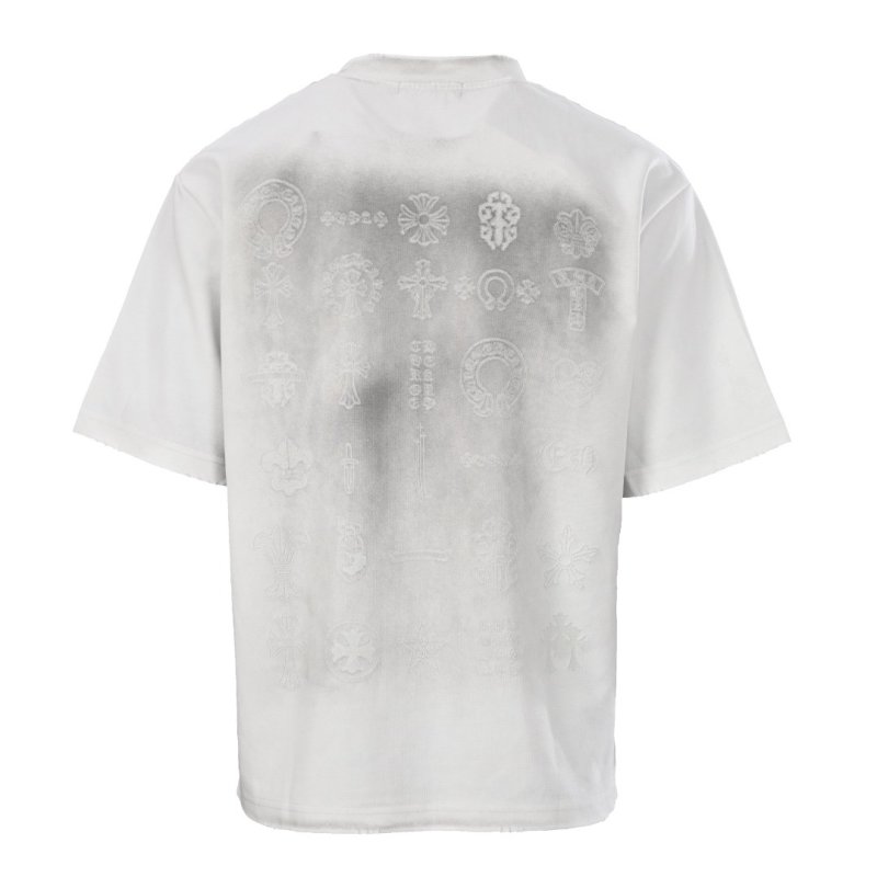 Light Blue Oversized T-Shirt with Ornamental Symbol Print view