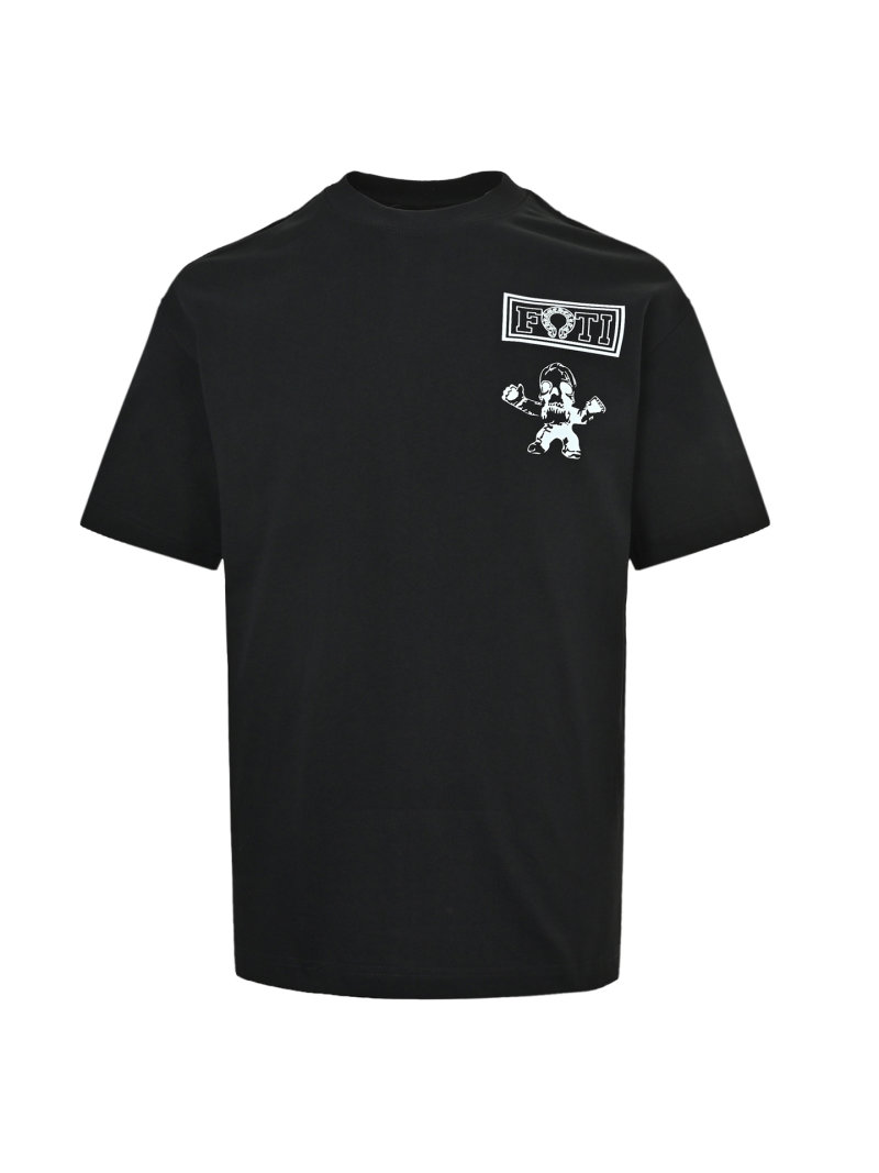 Black Graphic Print Short Sleeve T-Shirt view