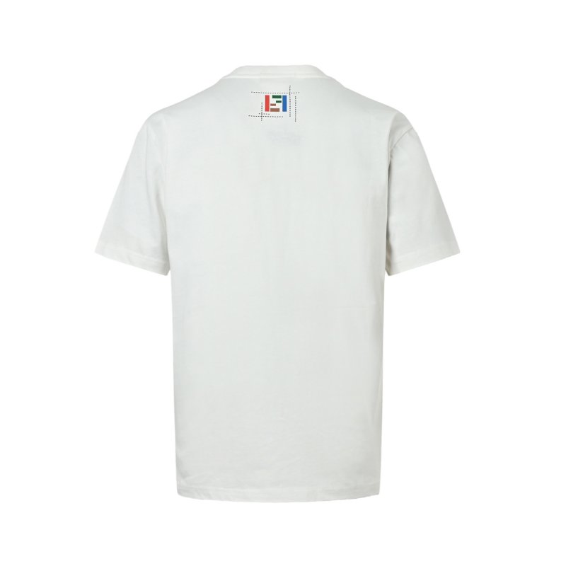 Fendi Multicolor Logo Pocket White T-Shirt view