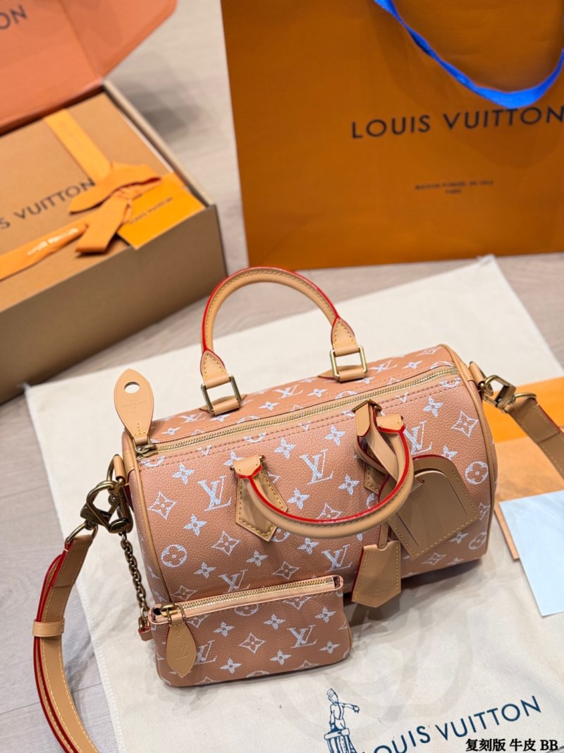 Louis Vuitton Speedy Monogram Handbag - Beige 25cm view