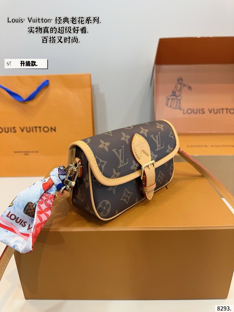 Louis Vuitton Monogram Canvas Shoulder Bag with Silk Scarf Strap view