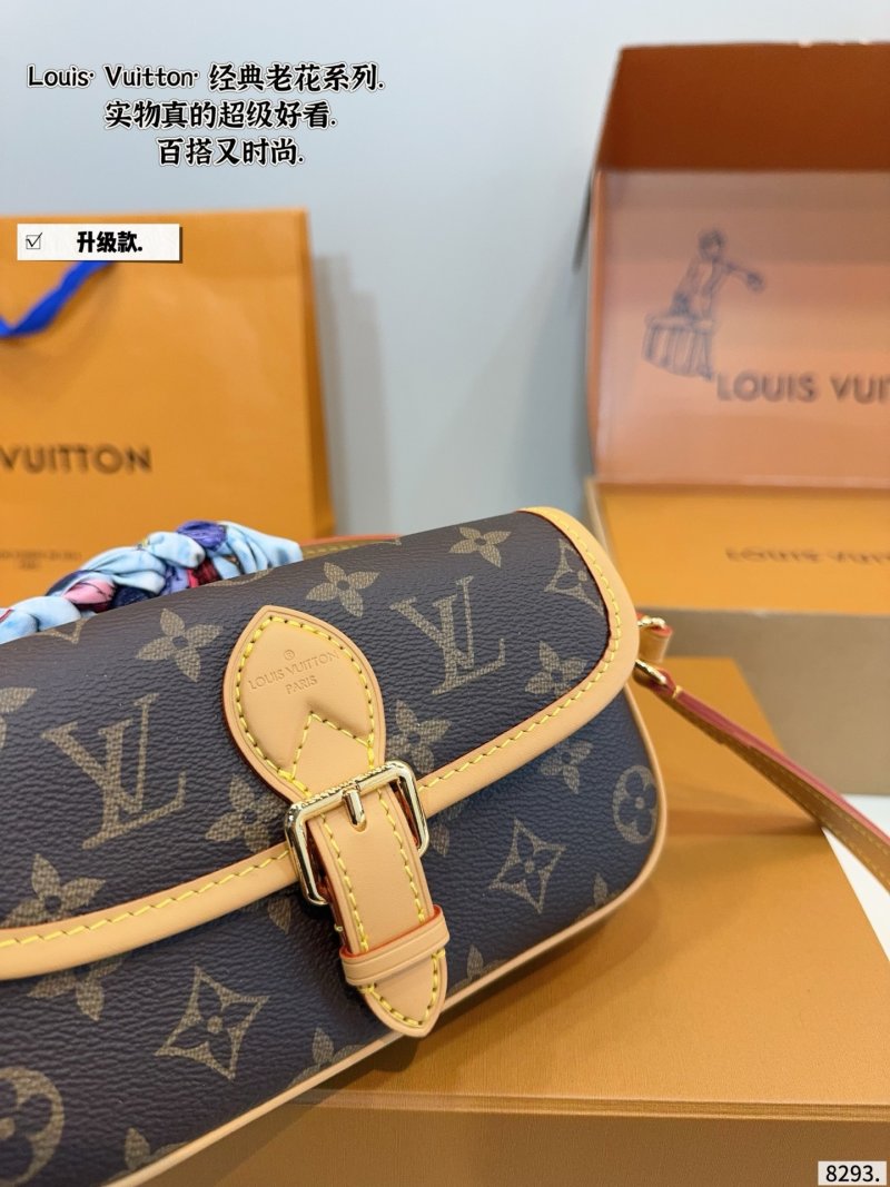 Louis Vuitton Monogram Canvas Shoulder Bag with Silk Scarf Strap view