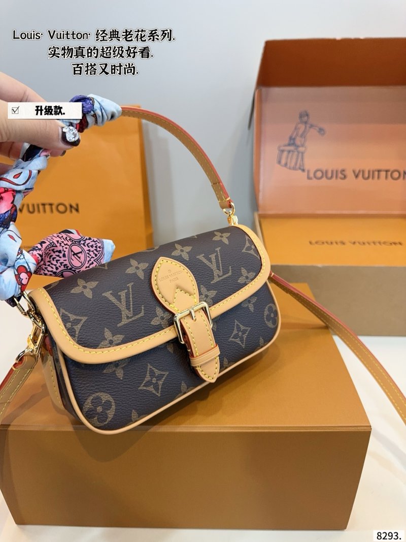 Louis Vuitton Monogram Canvas Shoulder Bag with Silk Scarf Strap view