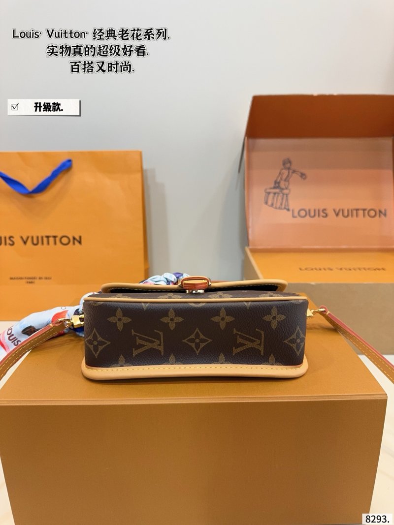 Louis Vuitton Monogram Canvas Shoulder Bag with Silk Scarf Strap view