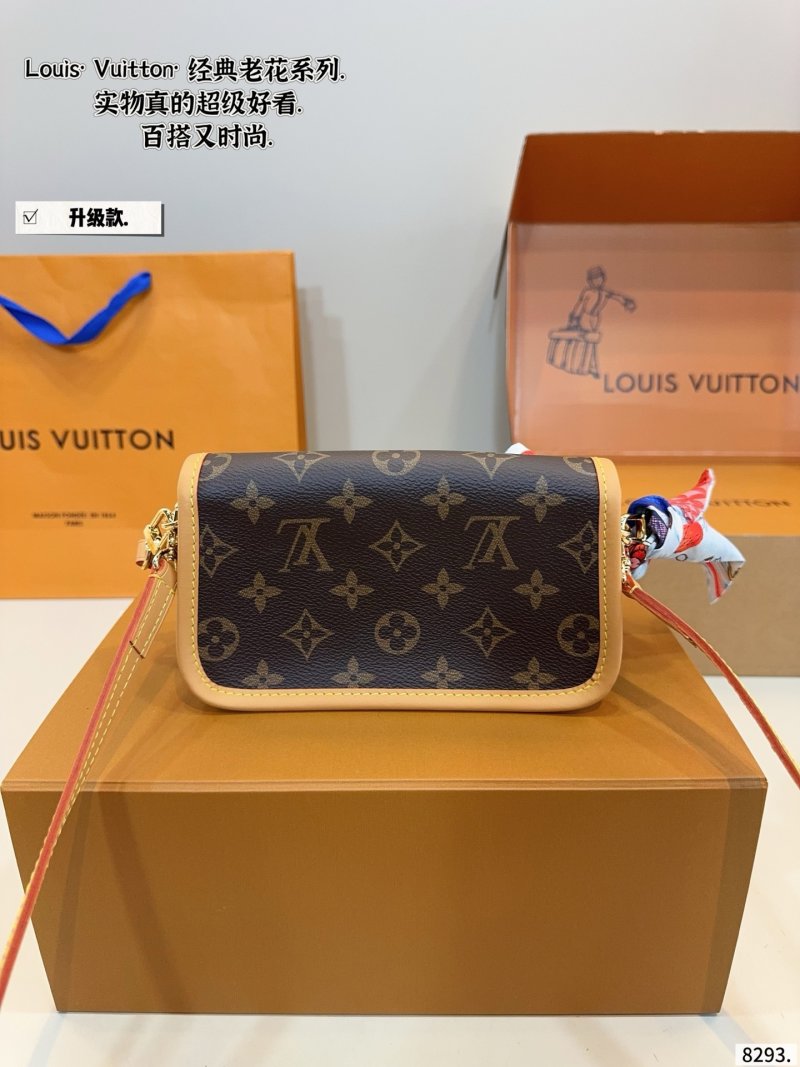 Louis Vuitton Monogram Canvas Shoulder Bag with Silk Scarf Strap view