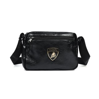 Balenciaga x Lamborghini Black Oil Wax Leather Crossbody Bag