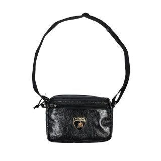 Balenciaga x Lamborghini Black Oil Wax Leather Crossbody Bag view 4