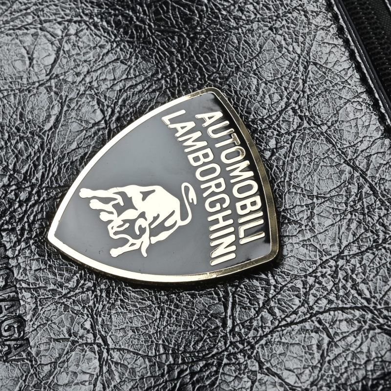 Balenciaga x Lamborghini Black Oil Wax Leather Crossbody Bag view