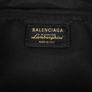 Balenciaga x Lamborghini Black Oil Wax Leather Crossbody Bag view 7