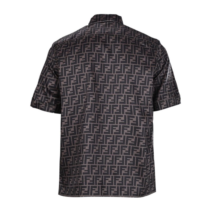 Fendi FF Monogram Brown Short Sleeve Shirt view