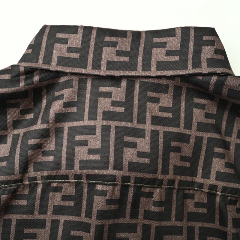 Fendi FF Monogram Brown Short Sleeve Shirt view