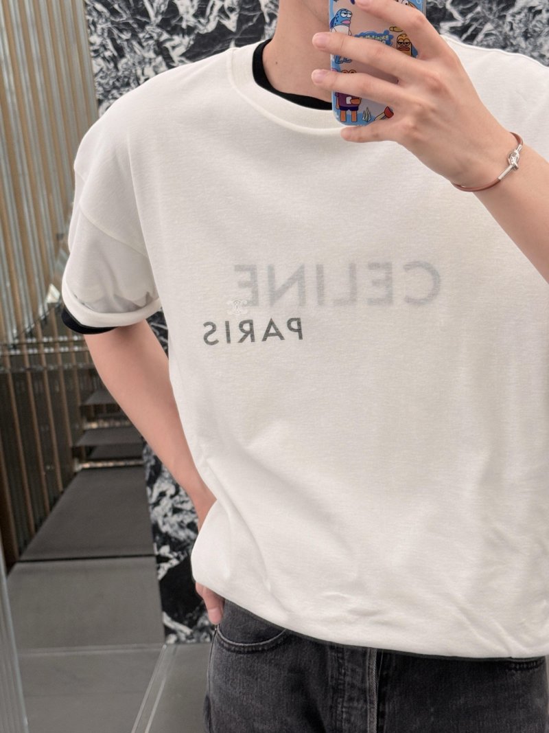 Celine Paris Cream Short Sleeve T-Shirt view