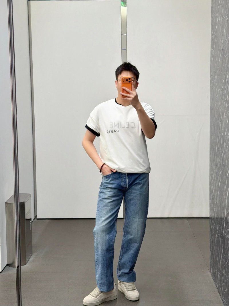 Celine Paris Cream Short Sleeve T-Shirt view